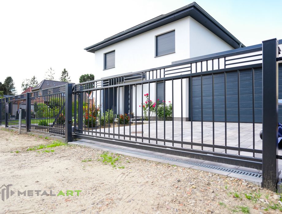 Rahmenzaun, Zaunanlage, moderne Zäune, Zaun von Metal Art