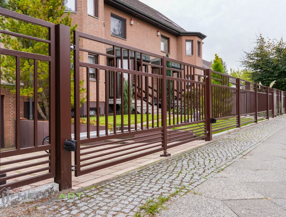 Zaunanlage, moderne Zäune, Zaun von Metal Art