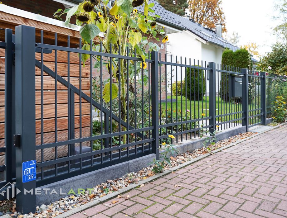 Designzaun, Zaunanlage, moderne Zäune, Zaun von Metal Art