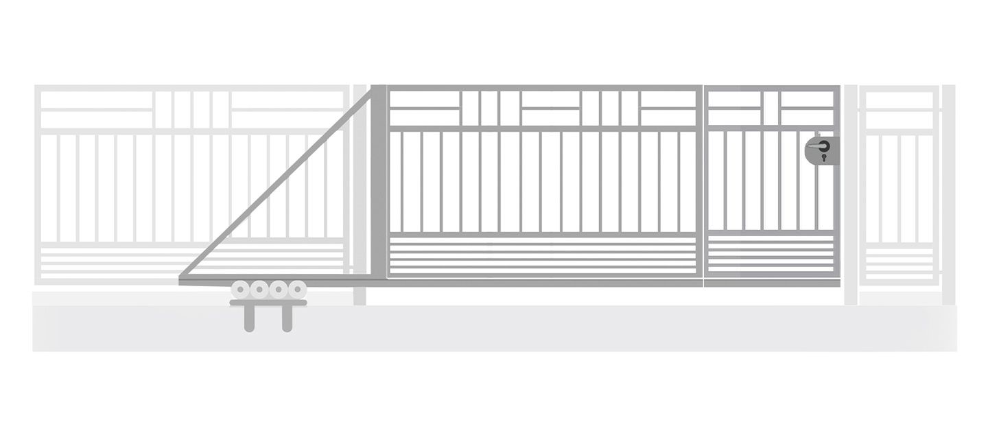 Zaun aus Polen MetalArt Schiebetor