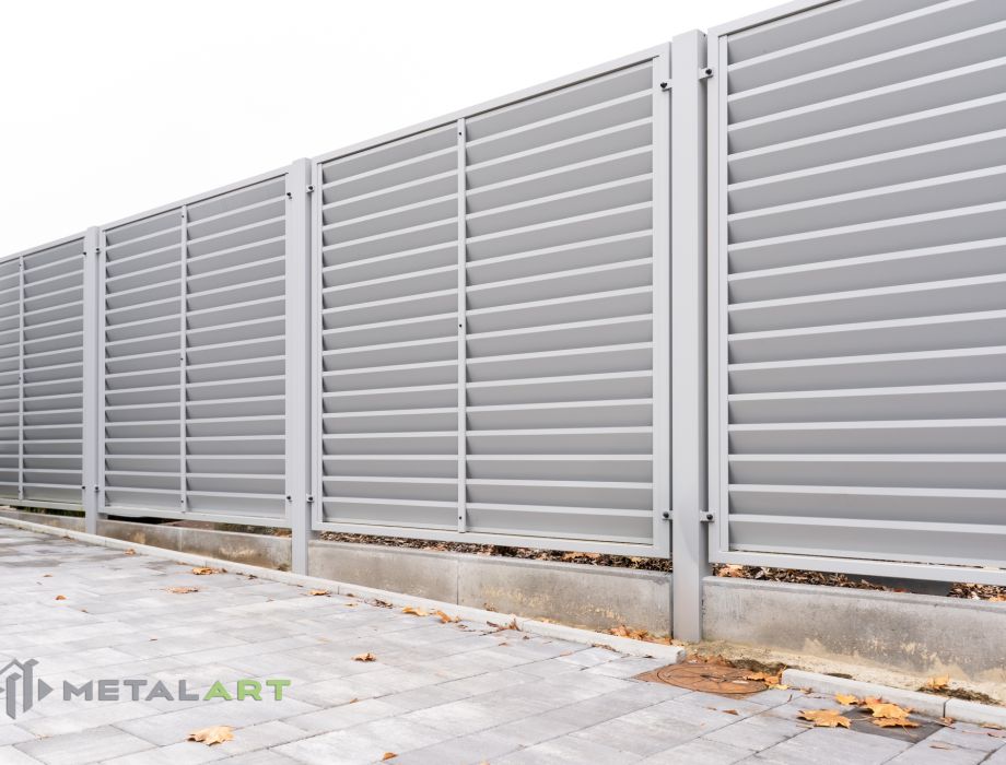 Zaunanlage, moderne Zäune, Zaun von Metal Art