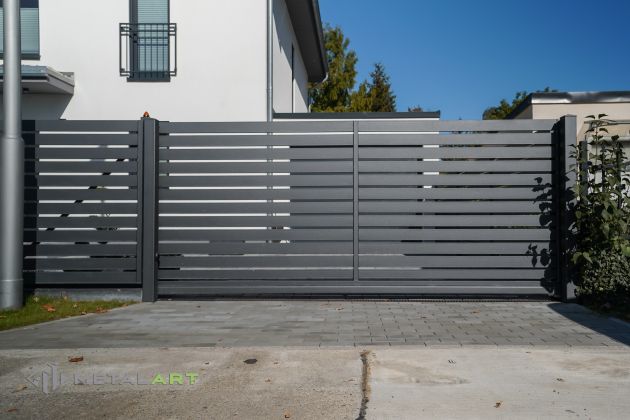 Schiebetor, Zaunanlage Projekt, Zaun Metal Art
