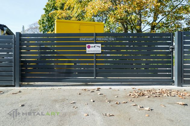 Schiebetor, Zaunanlage Projekt, Zaun Metal Art