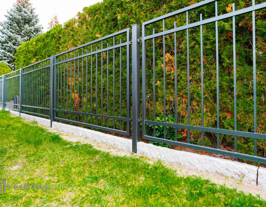 Rahmenzaun, Zaunprojekt, Zaunmuster, Schmiedezaun