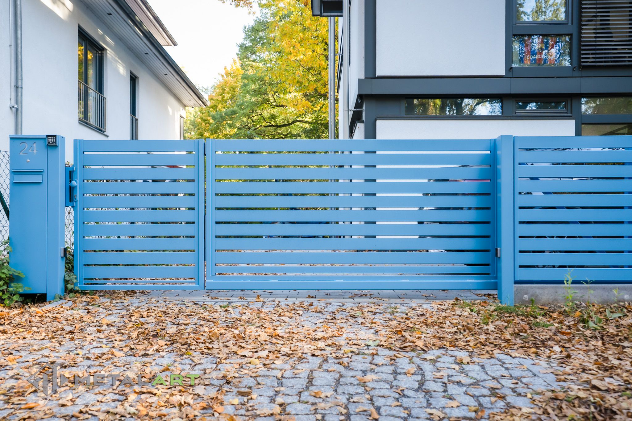 Zaun aus Polen MetalArt Schiebetor