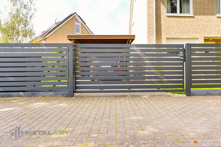 Schiebetor, moderne Zäune, Zaunanlage Projekt, moderne Zäune, Sichtschutzzäune