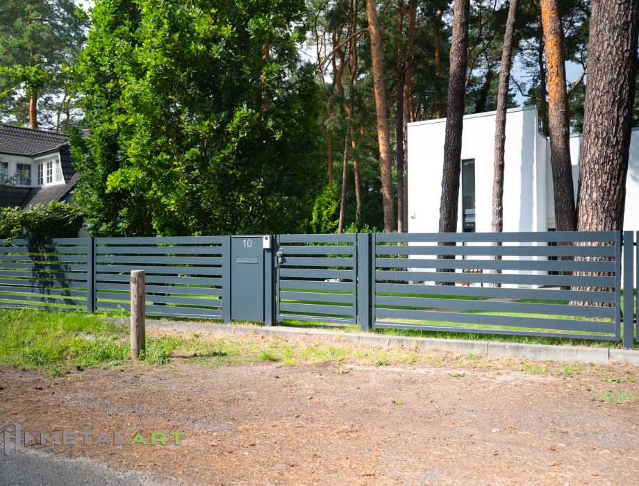 Zaunanlage, moderne Zäune, Zaun Metal Art