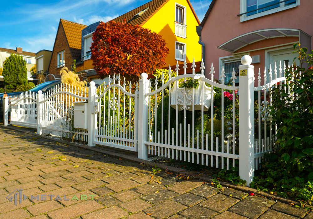 Zaun in Welle, Zaunprojekt, Zaunmuster, Schmiedezaun, Zaunanlage Projekt, Zaun Metal Art, klassische Zäune, Schmuckzäune, Gartenzäune