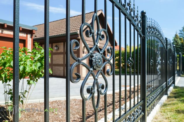 Ornament im Zaun, Rosette im Zaun